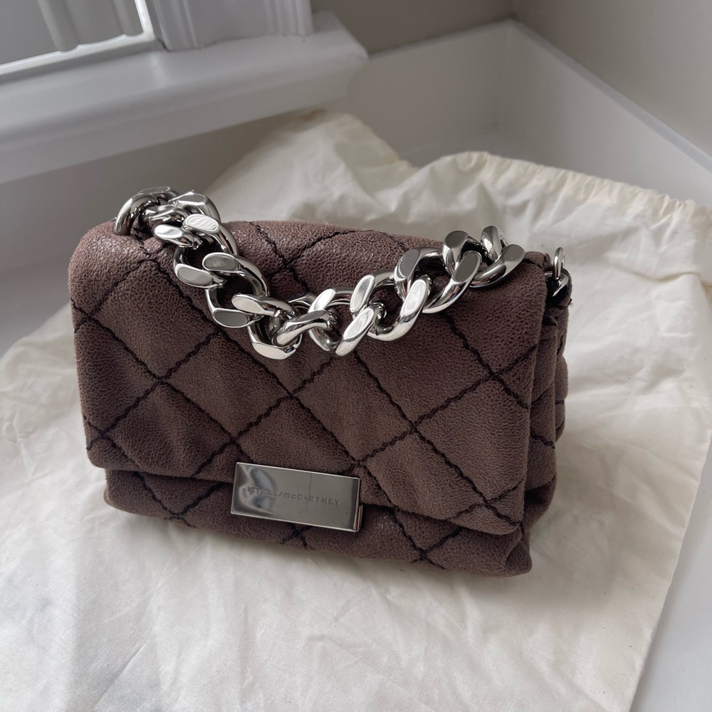 Stella McCartney Quilted Chain Shoulder Bag - Brown